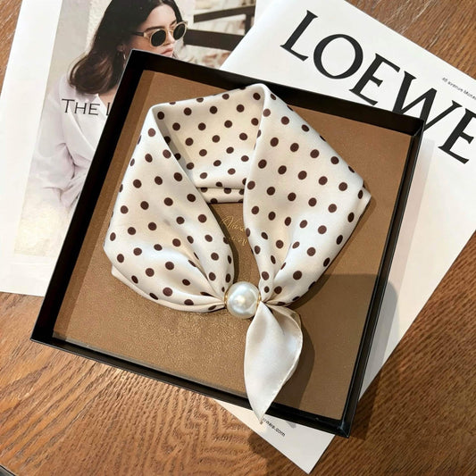 Foulard tour de cou avec perle