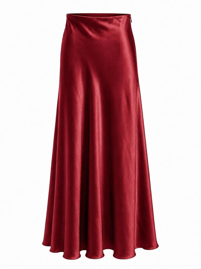 Jupe longue satin