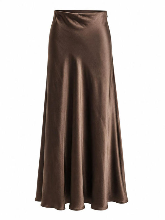 Jupe longue satin