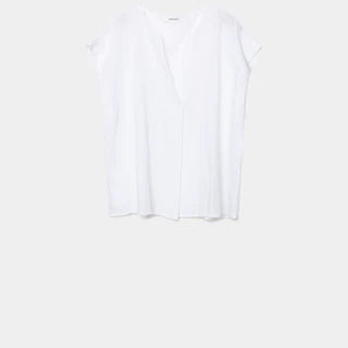 Blouse lin large courte avec pli