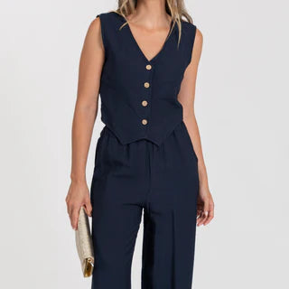 Ensemble gilet et pantalon fluide
