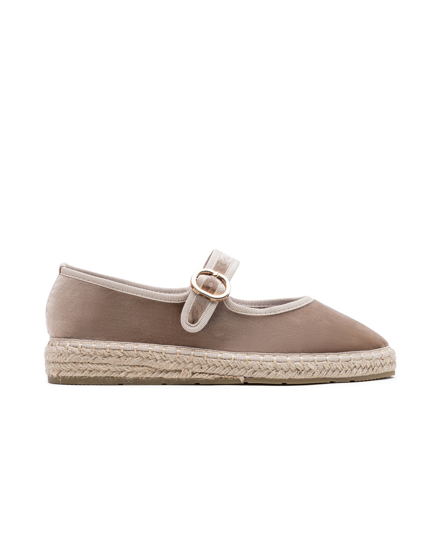 Ballerines velours beige bleu noir rose ou vert semelles corde