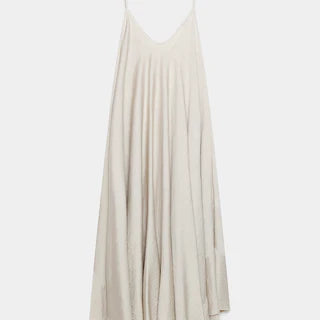Robe bretelles longue fluide viscose beige blanc kaki rouge et marron