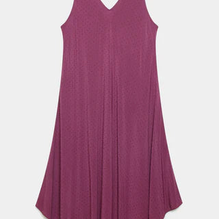 Robe sans manches curve Tina beige brique marron mauve