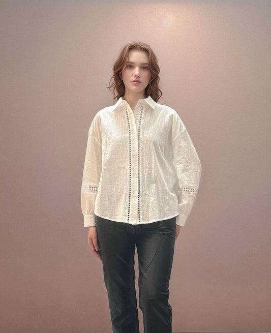 Chemise blanche avec jour