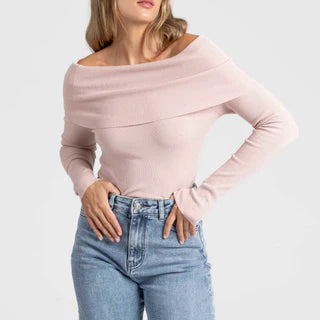 Pull bardot maille fine coloris divers
