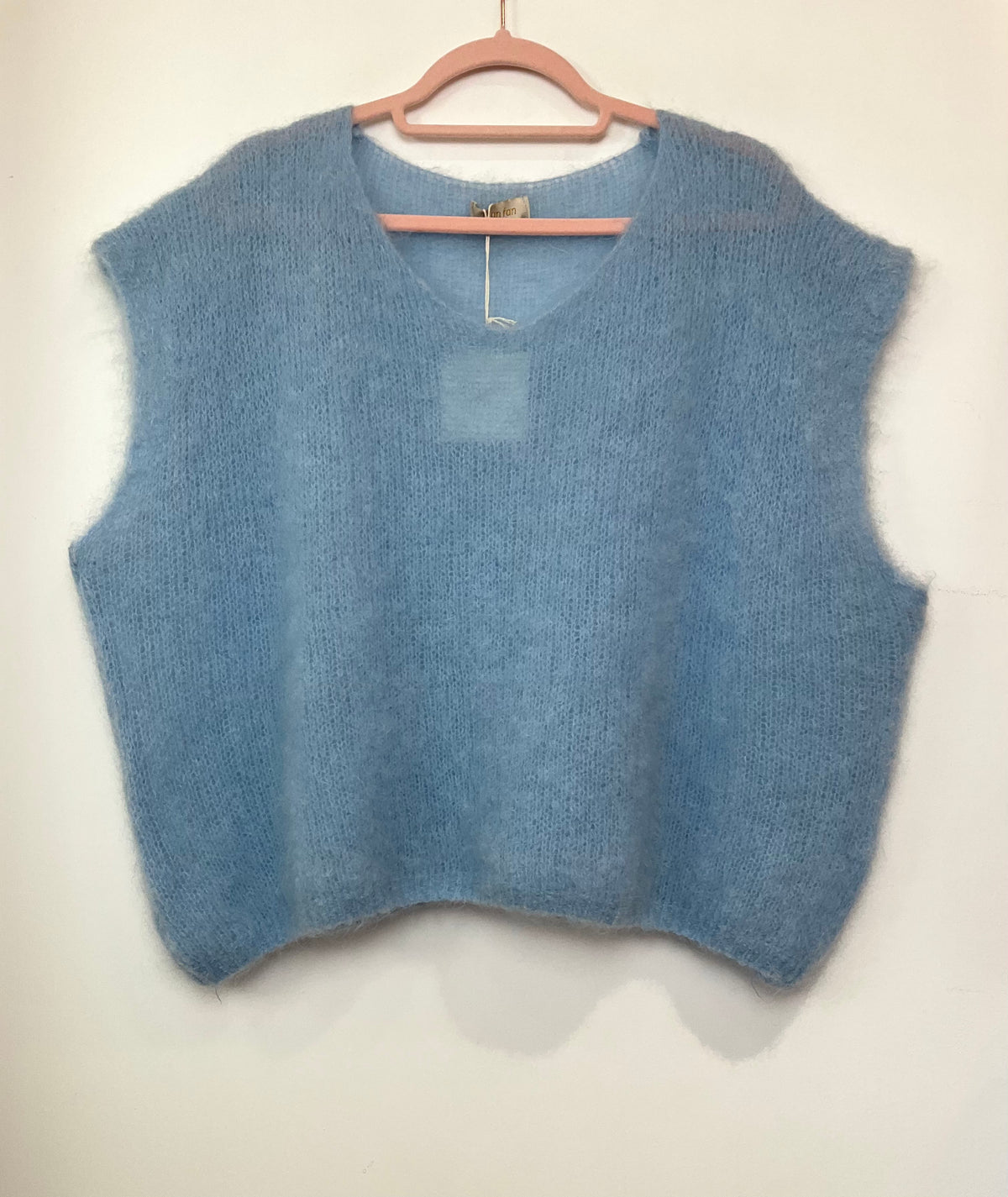 Pull sans manches oversized mohair coloris divers