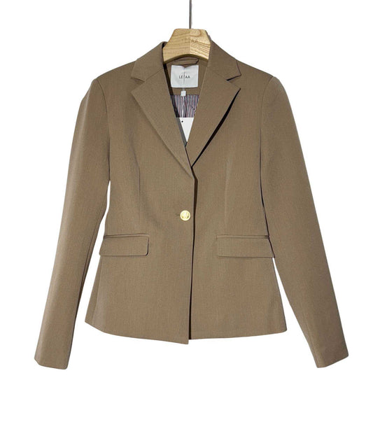Blazer beige doublure rayée Let