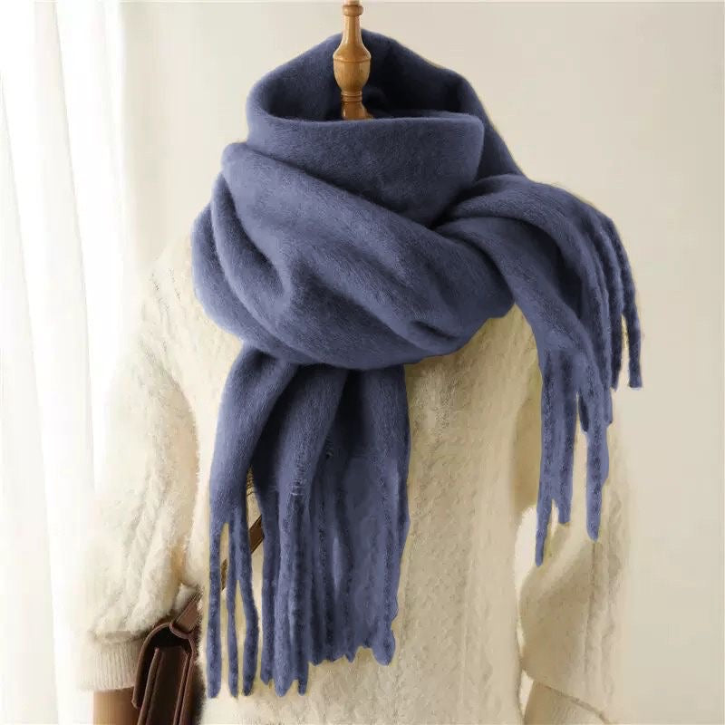 Écharpe laine unie coloris divers
