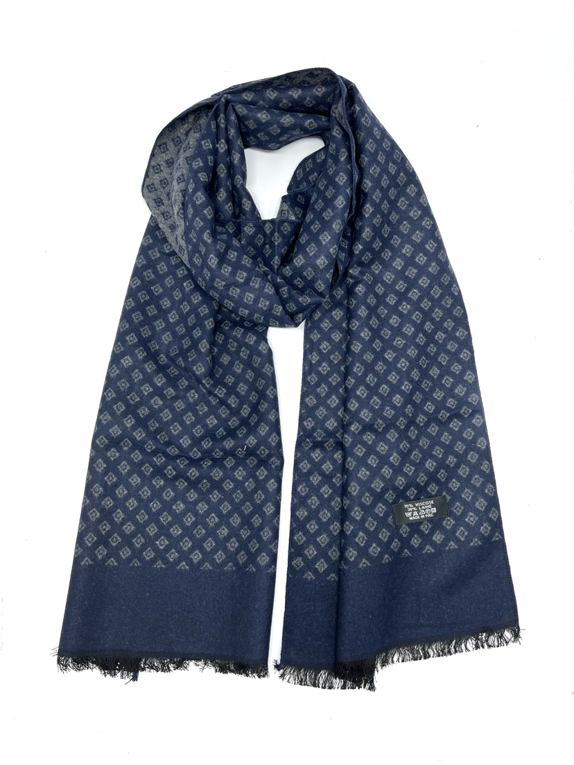 Écharpe fine motifs laine et viscose