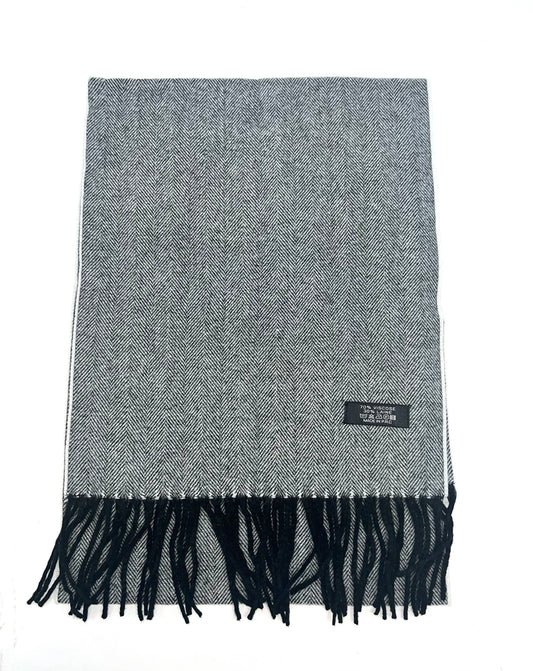 Écharpe laine et viscose motif chevrons coloris divers