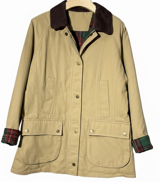 Barn Jacket beige doublée tartan