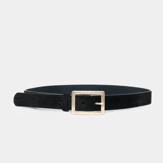 Ceinture daim boucle carrée bordeau noir ou taupe