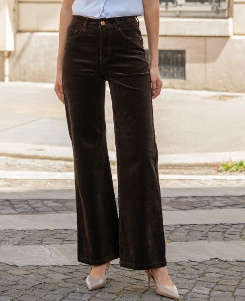 Pantalon velours marine ou  chocolat