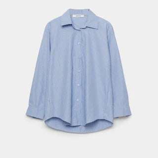 Chemise bleue avec strass
