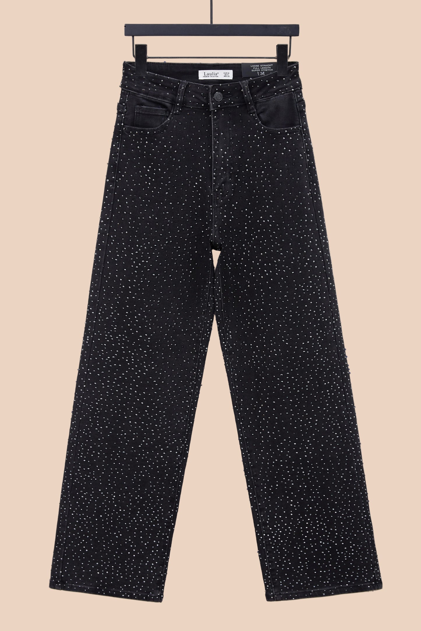 Jean strass bleu ou antracithe Lauli