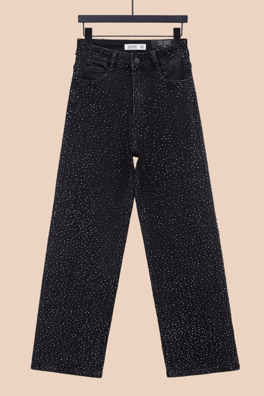 Jean strass bleu ou antracithe Lauli