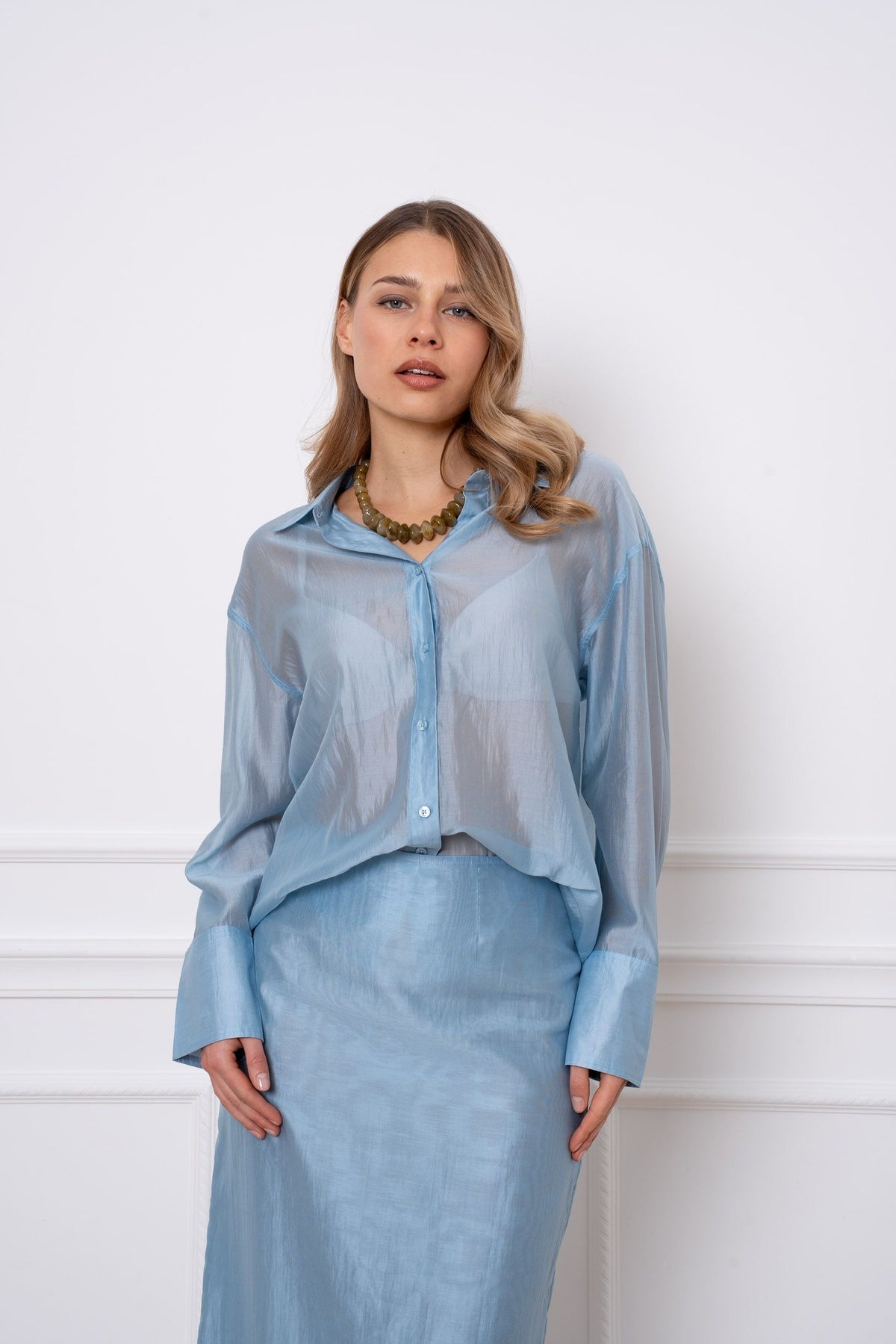 Chemise effet soie