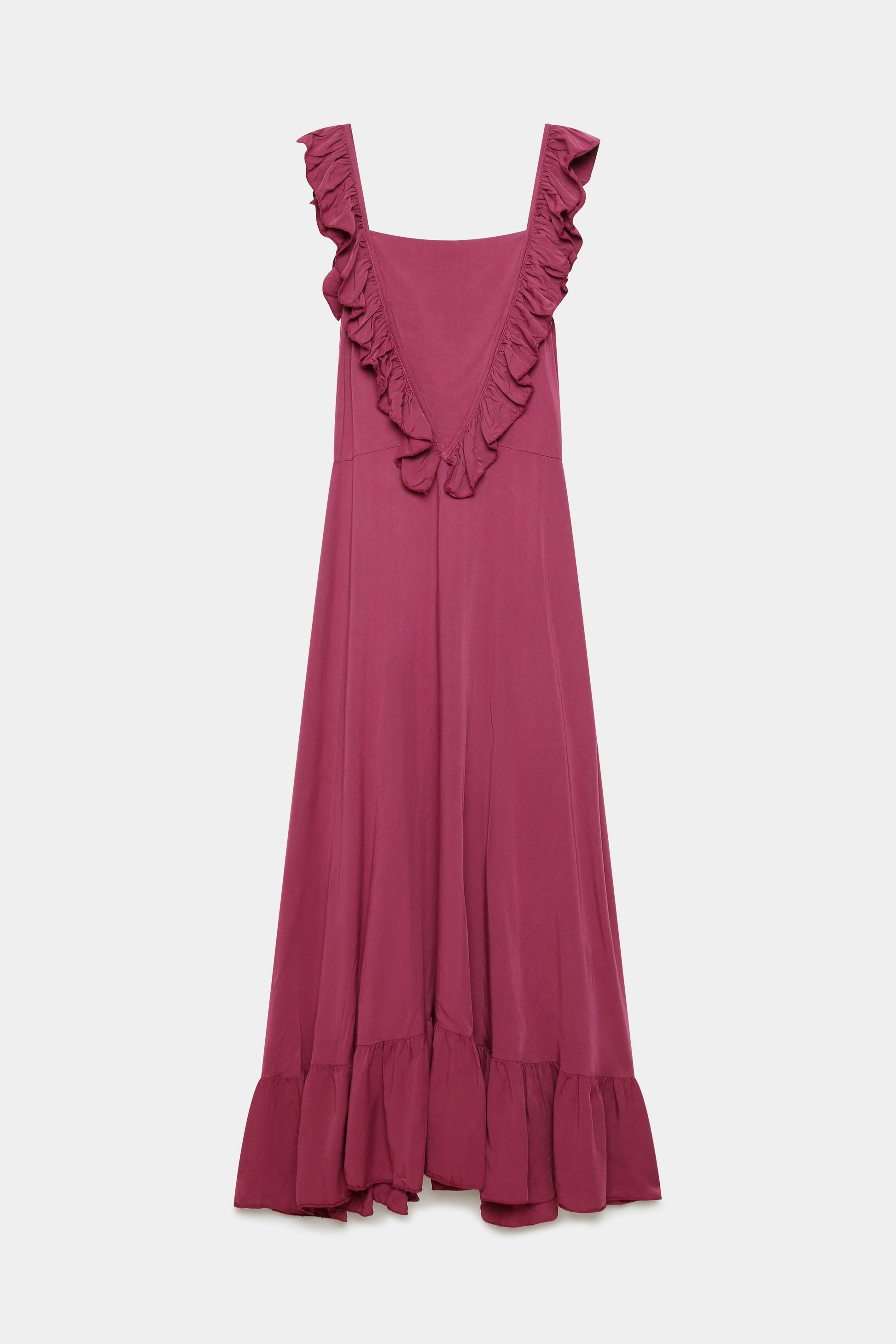 Robe longue coton volants lien cou (6)