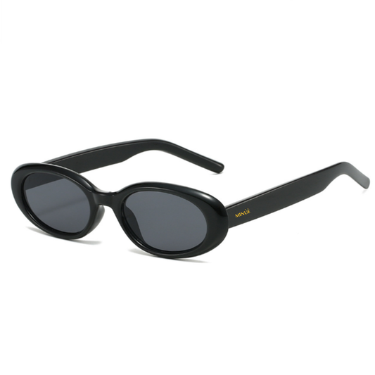 Lunettes de soleil ovales noires