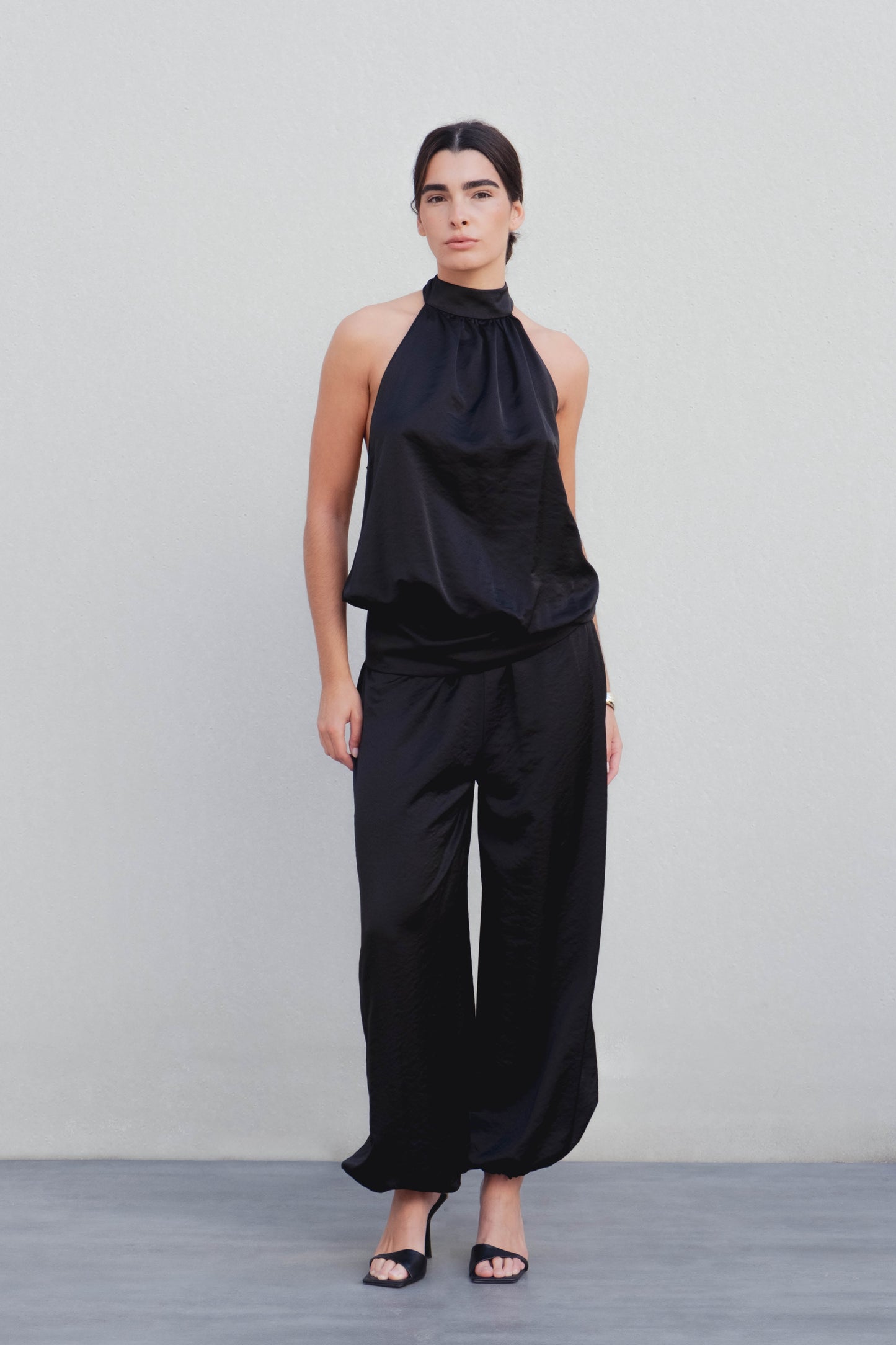 Pantalon noir satin (2)