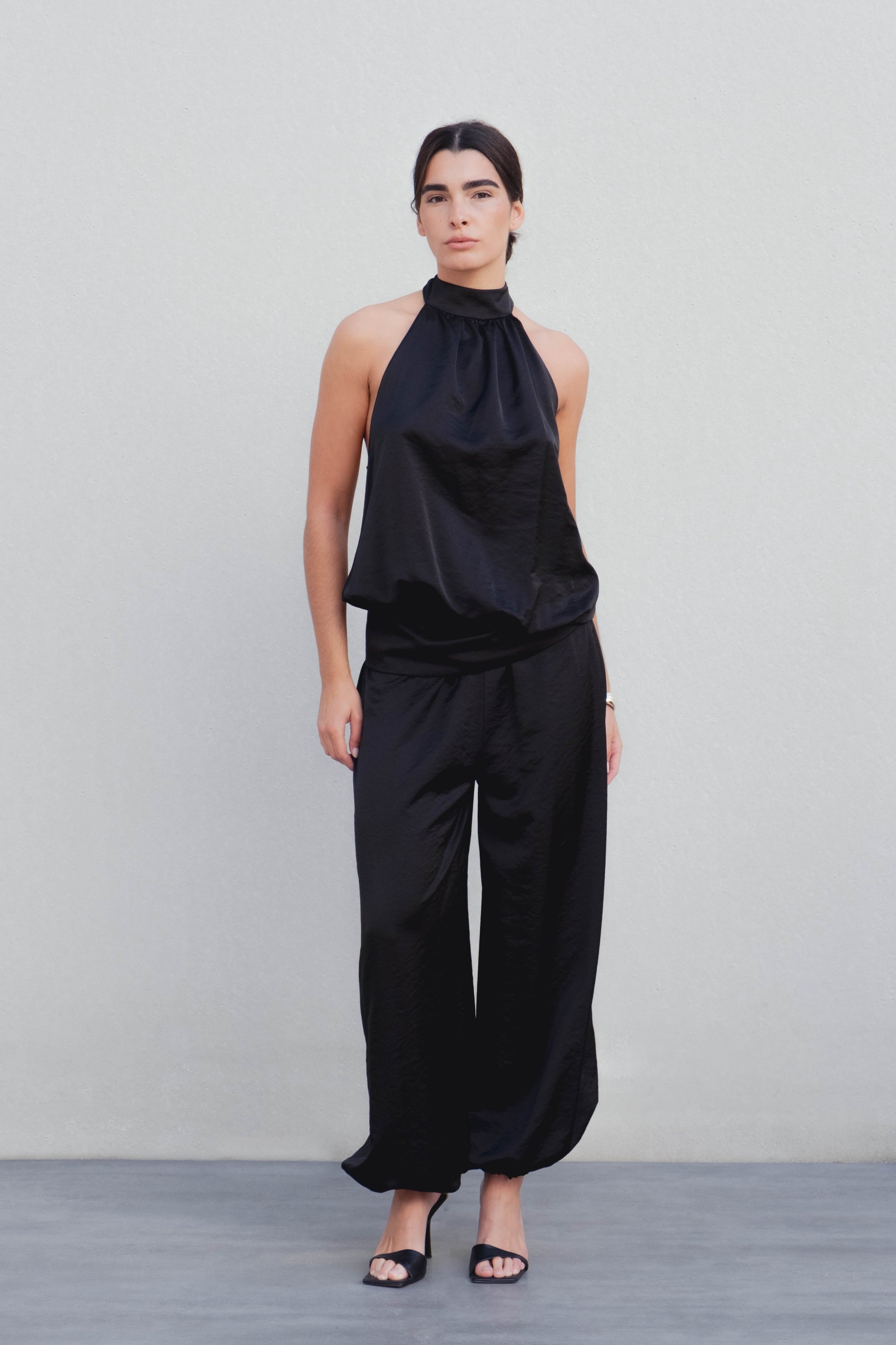 Pantalon noir satin (2)