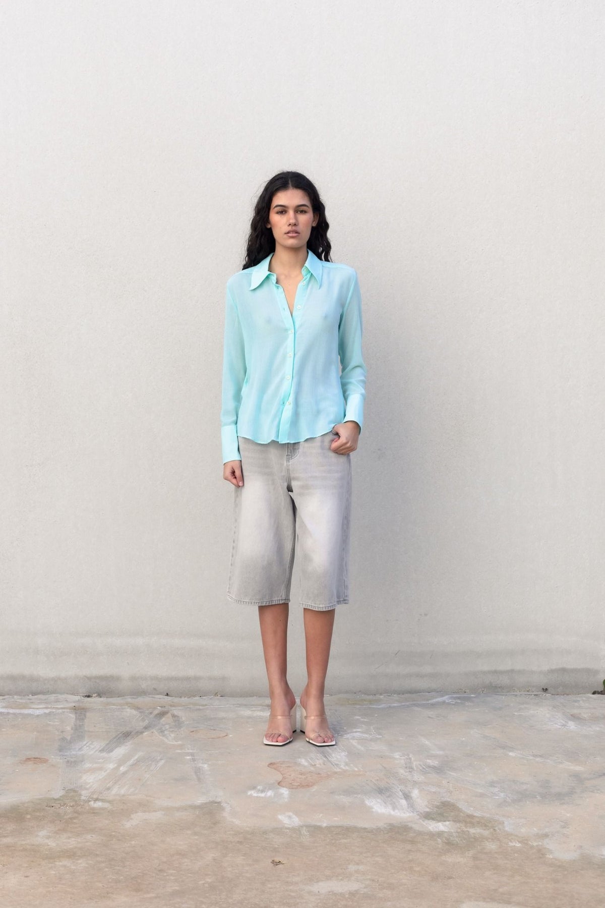 Chemise vert d’eau (1)